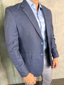 BLAZER SLIM POLIVISCOSE STRETCH LAP LARGA FATIOTA MARINHO