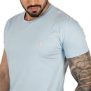Camiseta Ralph Lauren Masculina Custom Fit - Azul Claro