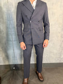 TRAJE SLIM TRANSPASSADO XADREZ FATIOTA PRETO