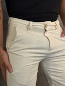 BERMUDA CASUAL PREMIUM LINHO SPORT KINGEJOE NATURAL