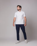 POLO PIMA PONTO H BRANCO