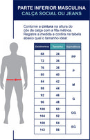 ULTIMA OPORTUNIDADE Calça Reta Masculina em Sarja 4 Unidades