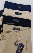 Calça Ralph Lauren de Sarja Chino Stretch Slim Fit- Preta