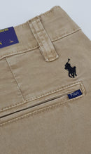 Calça Ralph Lauren de Sarja Chino Stretch Slim Fit - Bege